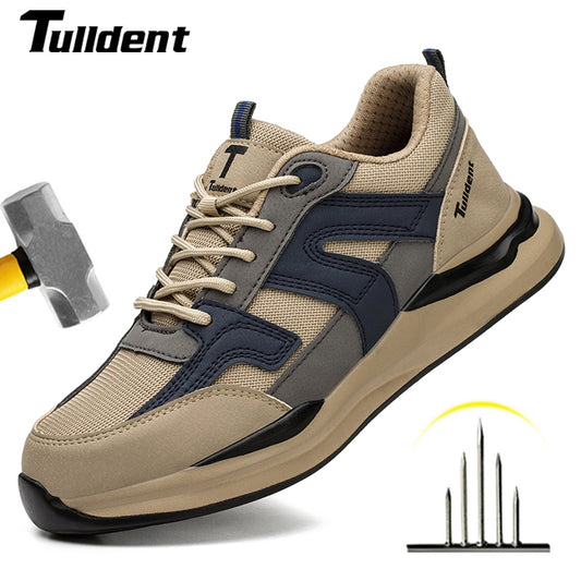 Tulldent Men's Safety Shoes Anti Smash, Anti Piercing, Breathable, Comfortable Safety Boots