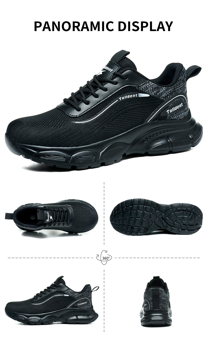 Tulldent Men Safety Shoes Plastic Toe Anti-puncture Breathable summer Safety Boots